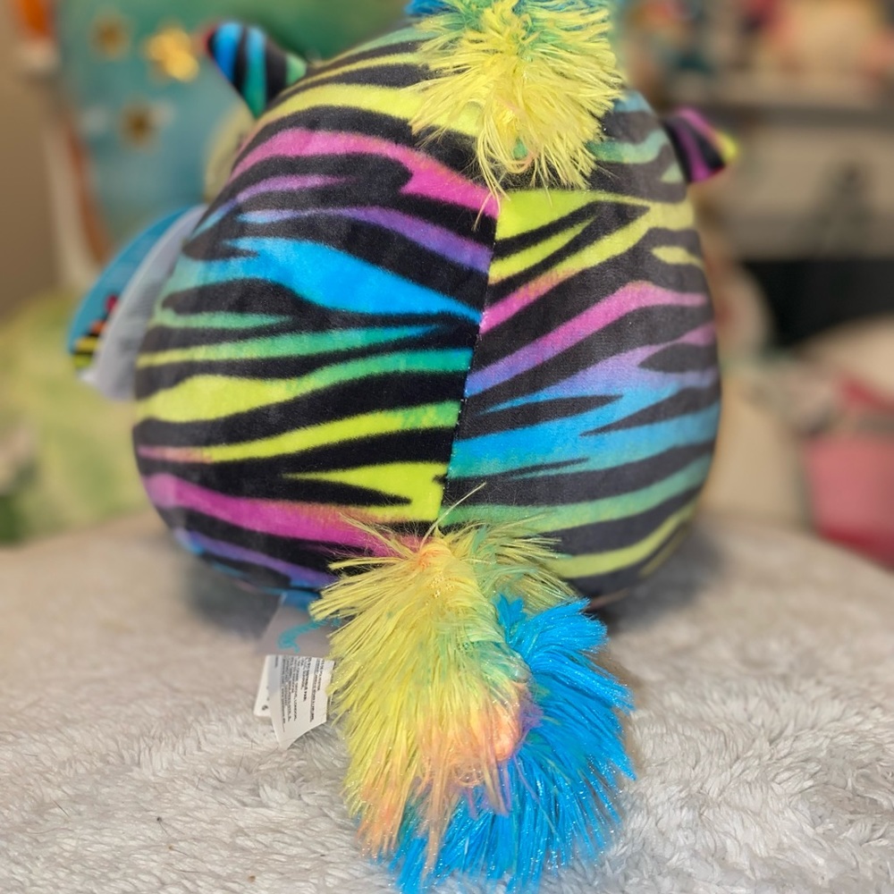 Squishmallows 8” Safiyah Zebra Rainbow Squishmallow - Picture 3 of 5